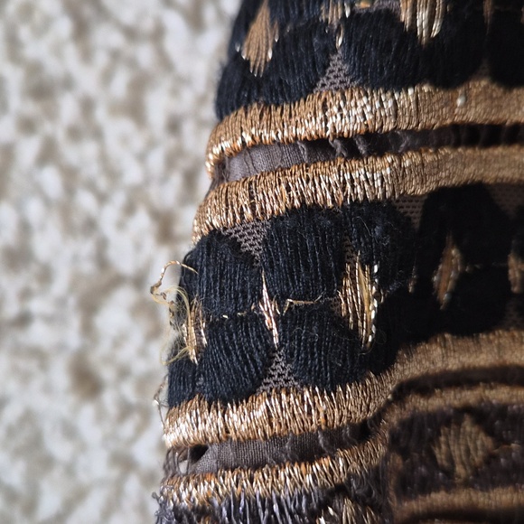 Calypso St. Barth Geometric Embroidered Mini Dress - Black and Tan - Picture 9 of 9